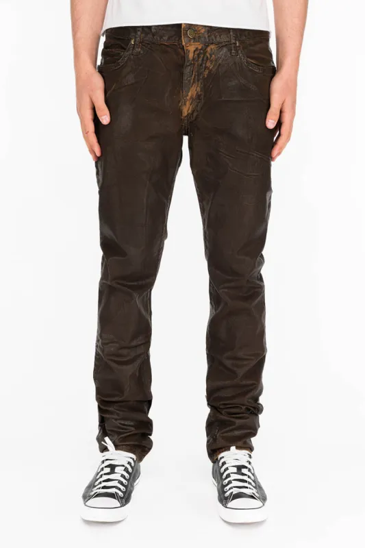 CLASSIC MENS 5 POCKET SLIM JEANS IN CUIR BROWN sold by Robin's Jean
