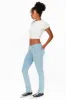 MARILYN LOW RISE WOMENS STUDDED STRAIGHT LEG JEANS IN DULL BLUE WITH TONAL WINGS AND CRYSTALS sold by Robin's Jean