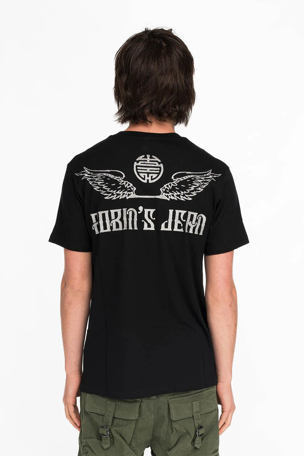 SHISHI LION TEE IN BLACK AND SILVER GLITTER sold by Robin's Jean product image thumbnail 2