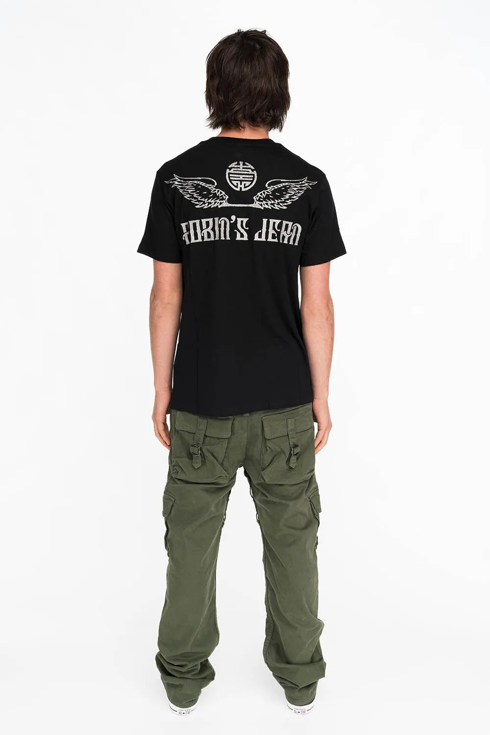 SHISHI LION TEE IN BLACK AND SILVER GLITTER sold by Robin's Jean product image thumbnail 3