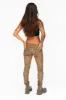 MARILYN WOMENS SKINNY JEANS IN SAFARI KHAKI WASH WITH GOLD WINGS sold by Robin's Jean