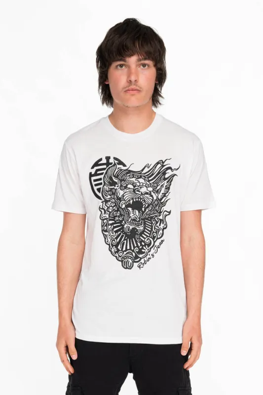 SHISHI LION IN WHITE AND BLACK sold by Robin's Jean