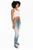 ROBIN'S DOUBLE WAIST SKINNY IN ANTIQUE LIGHT BLUE WITH CRYSTALS sold by Robin's Jean