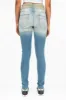 ROBIN'S DOUBLE WAIST SKINNY IN ANTIQUE LIGHT BLUE WITH CRYSTALS sold by Robin's Jean