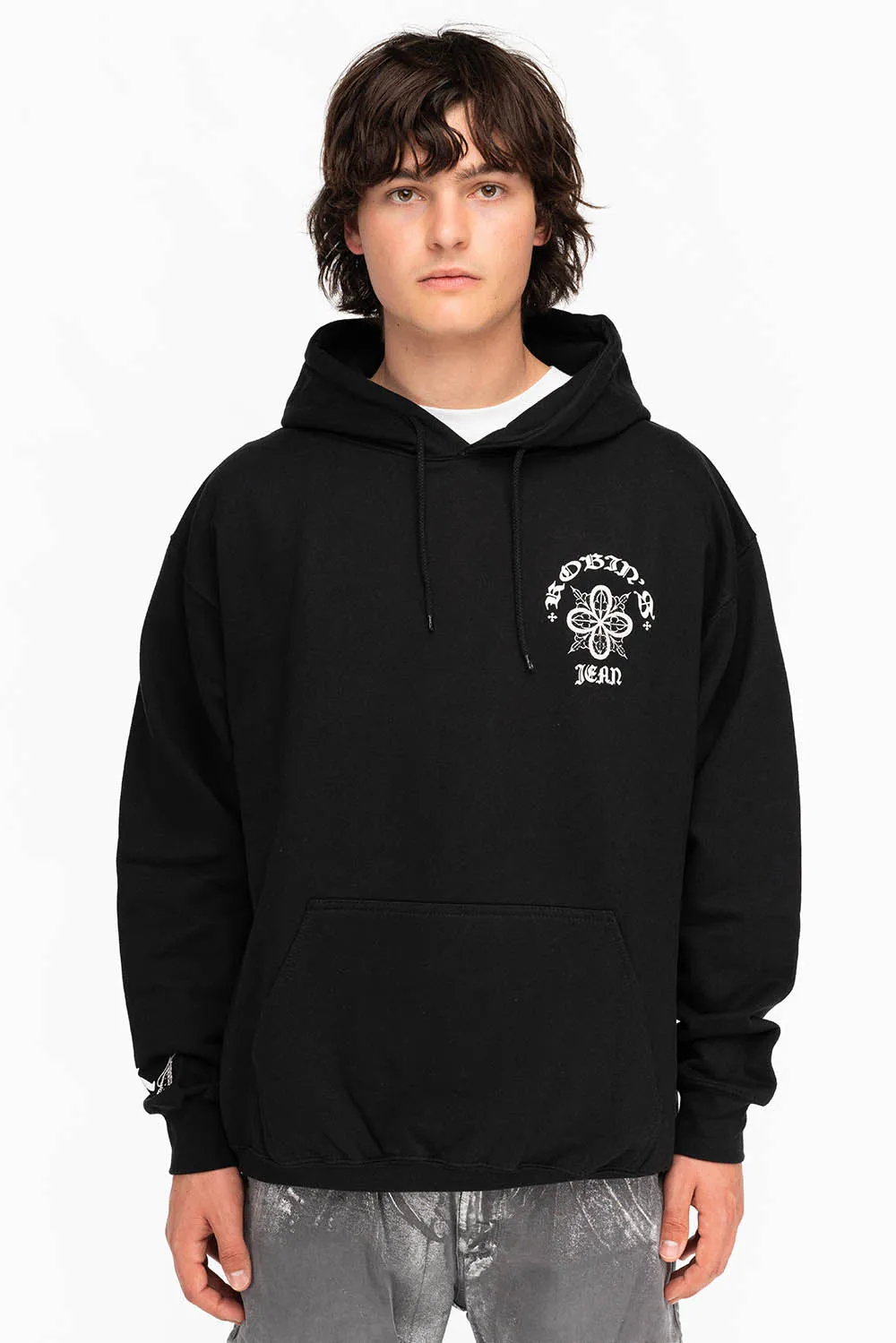 ORNATE HOODIE WITH CRYSTALS IN BLACK sold by Robin's Jean product image thumbnail 2