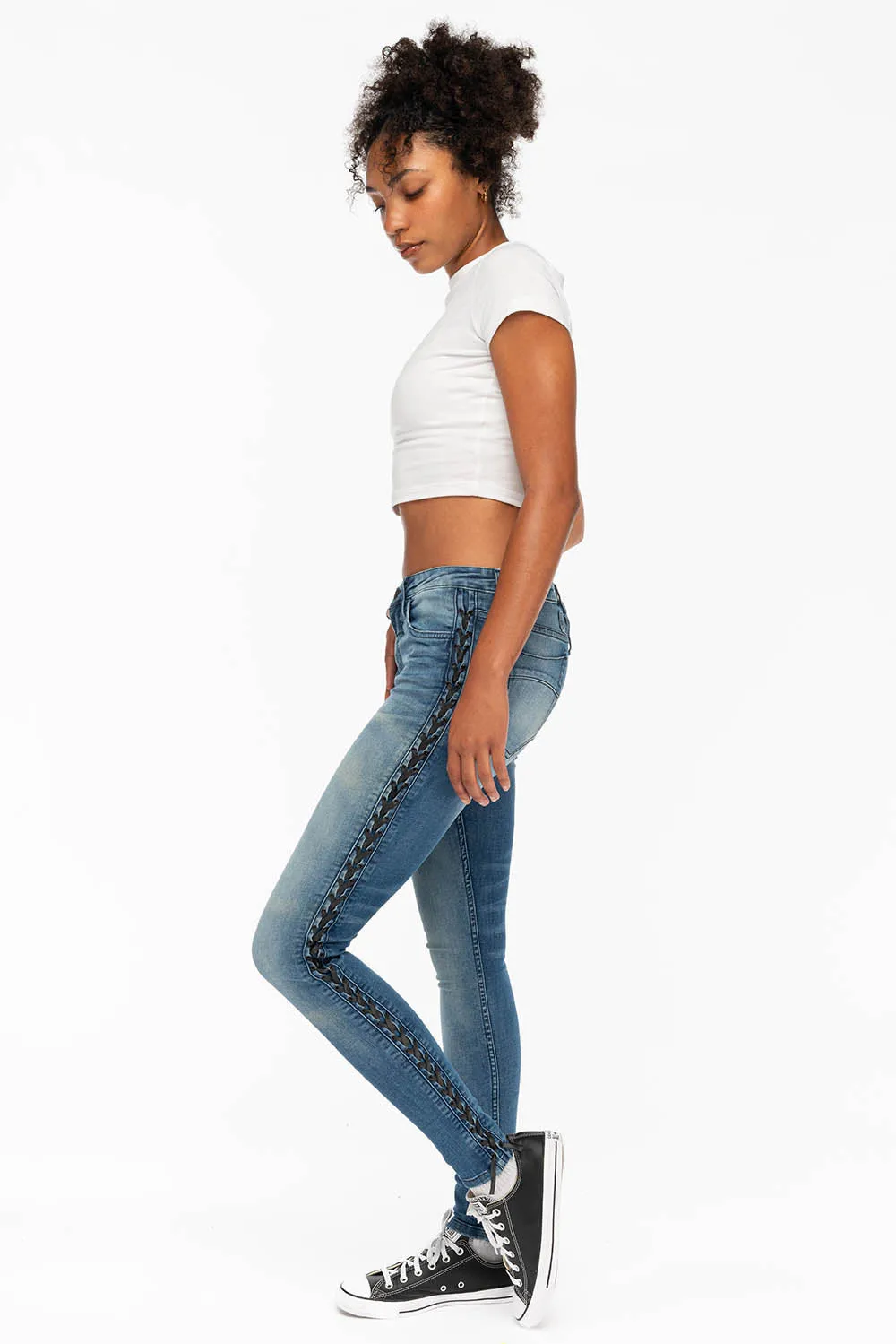 ROBIN'S WOMENS SKINNY MOTO JEANS IN ELROY MEDIUM sold by Robin's Jean product image thumbnail 4