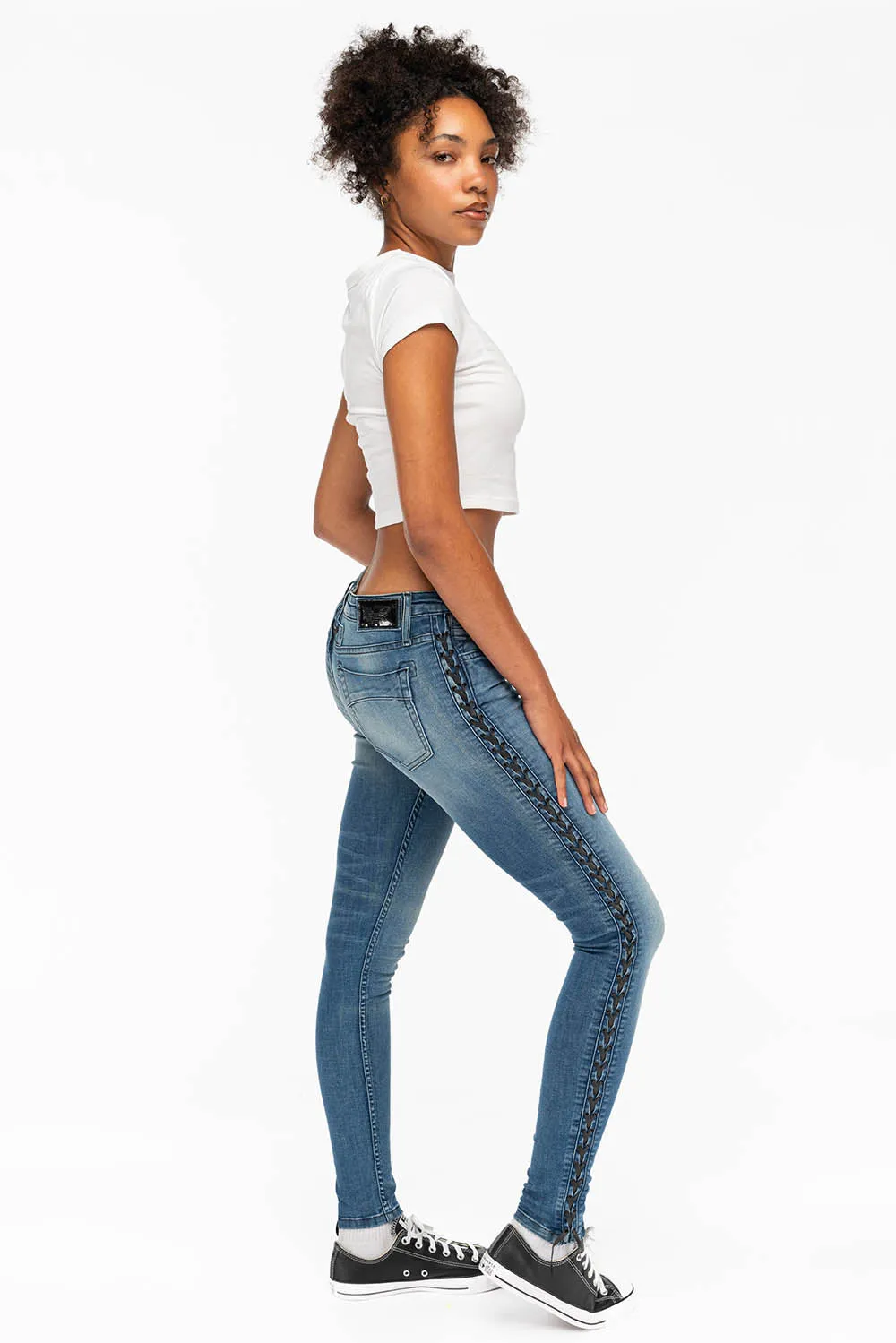 ROBIN'S WOMENS SKINNY MOTO JEANS IN ELROY MEDIUM sold by Robin's Jean product image thumbnail 5