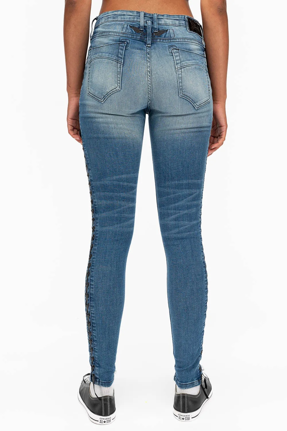 ROBIN'S WOMENS SKINNY MOTO JEANS IN ELROY MEDIUM sold by Robin's Jean product image thumbnail 3