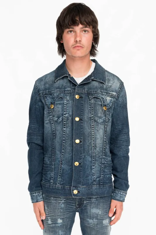 MENS DENIM WESTERN STYLE KILLER FLAP JACKET IN JAPAN MEDIUM sold by Robin's Jean