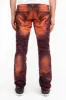 MENS LONG FLAP SLIM JEANS WITH CRYSTALS IN 4D LIGHT MALBEC WASH sold by Robin's Jean