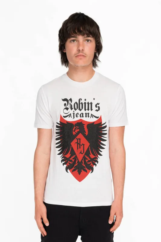 EAGLE CREST TEE IN WHITE sold by Robin's Jean