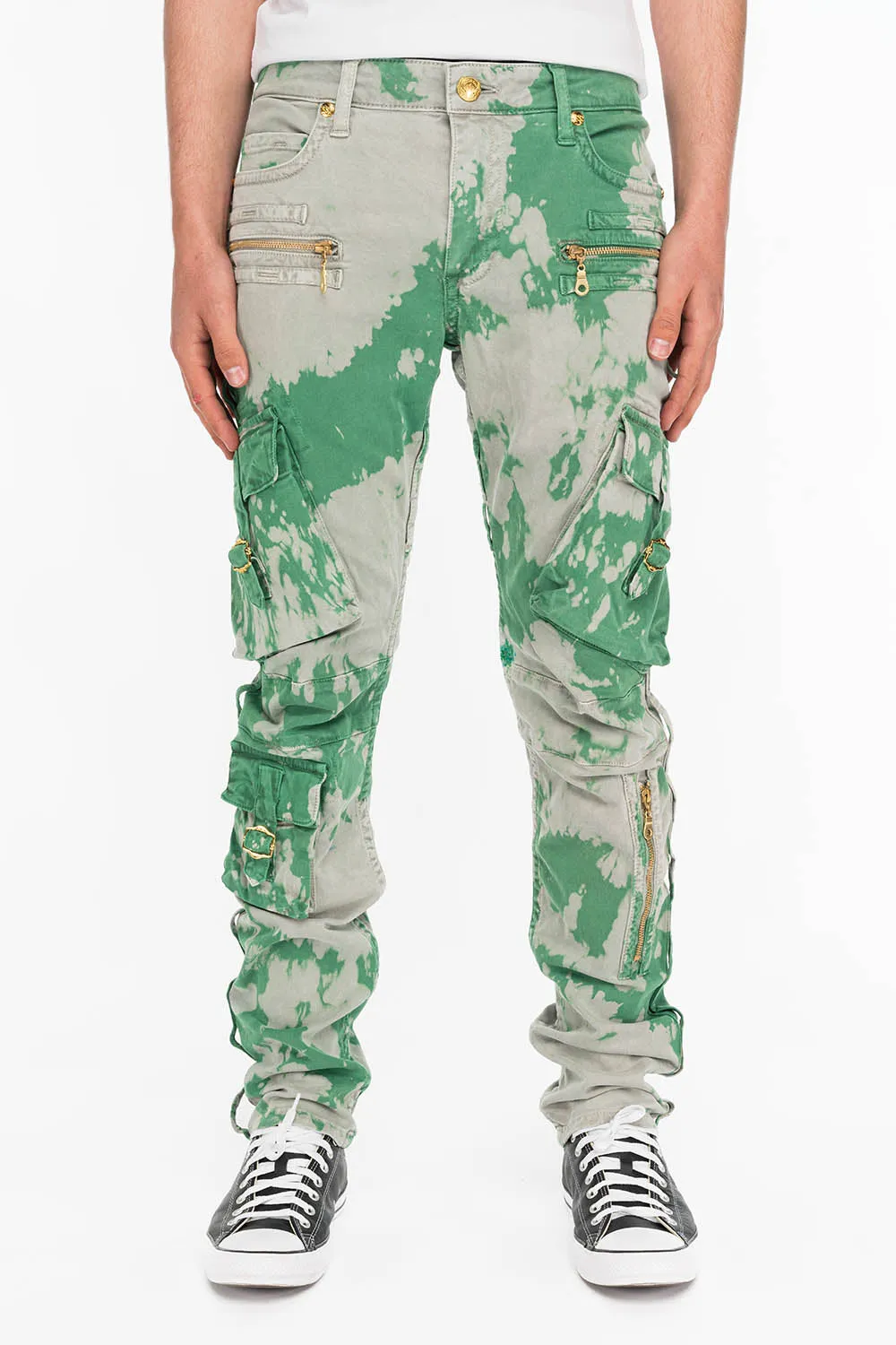 TIEDYE MILITARY STYLE MENS CARGO PANTS IN GREEN AND GRAY sold by Robin's Jean product image thumbnail 5