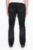 ROBINS MENS SLIM LONG FLAP JEANS IN F_ED UP BLACK WITH GOLD EMBROIDERY AND CRYSTALS sold by Robin's Jean