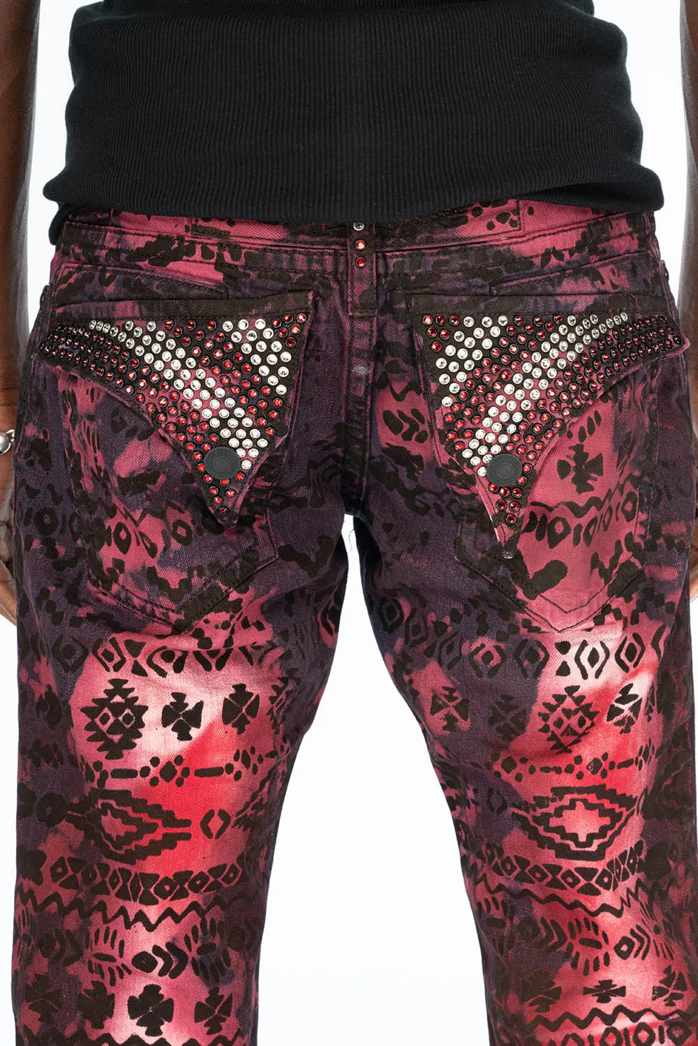 LONG FLAP STRAIGHT LEG JEANS WITH EMBROIDERY AND CRYSTALS  IN SIOUX  WASH sold by Robin's Jean product image thumbnail 5