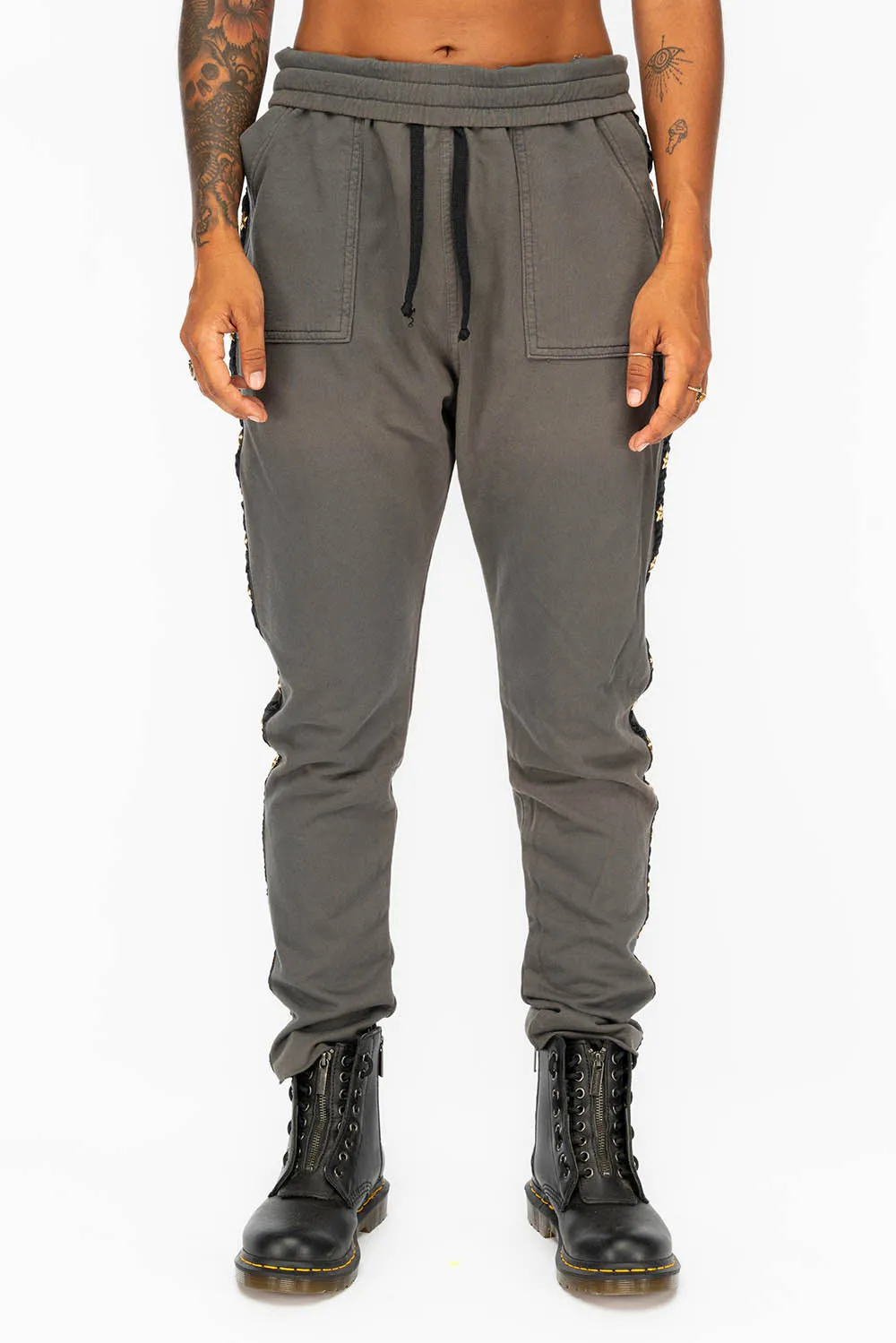 WOMENS JOGGING PANTS IN GREY CHARCOAL sold by Robin's Jean