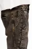 MENS CHINO PANTS WITH STUDS AND CRYSTALS IN BROWN WASH sold by Robin's Jean
