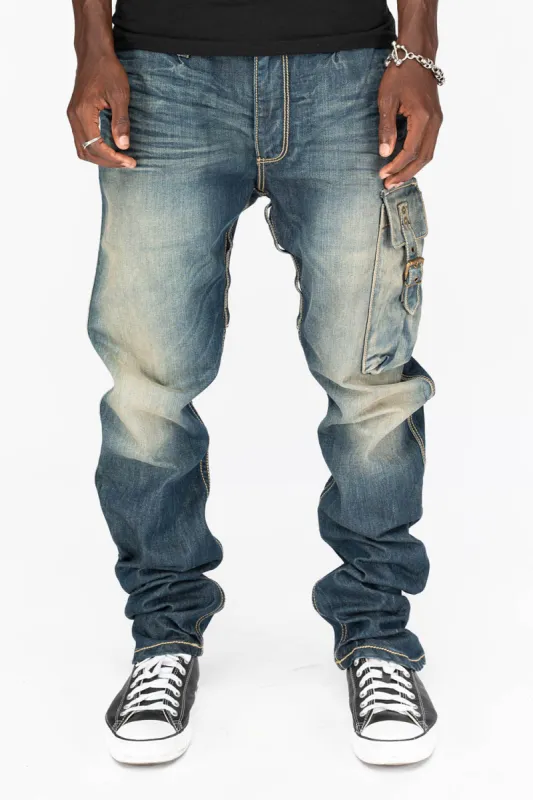 MENS TECHNIQUE CARGO PANTS IN G DARK BLUE sold by Robin's Jean
