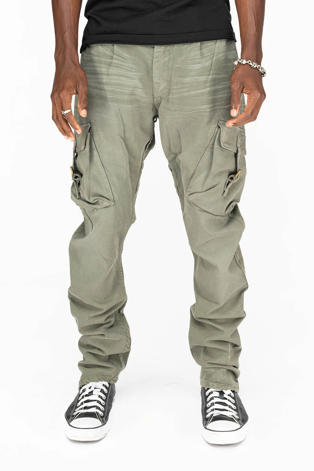 MENS MILITARY STYLE CARGO PANTS IN OLIVE DYE sold by Robin's Jean product image thumbnail 2