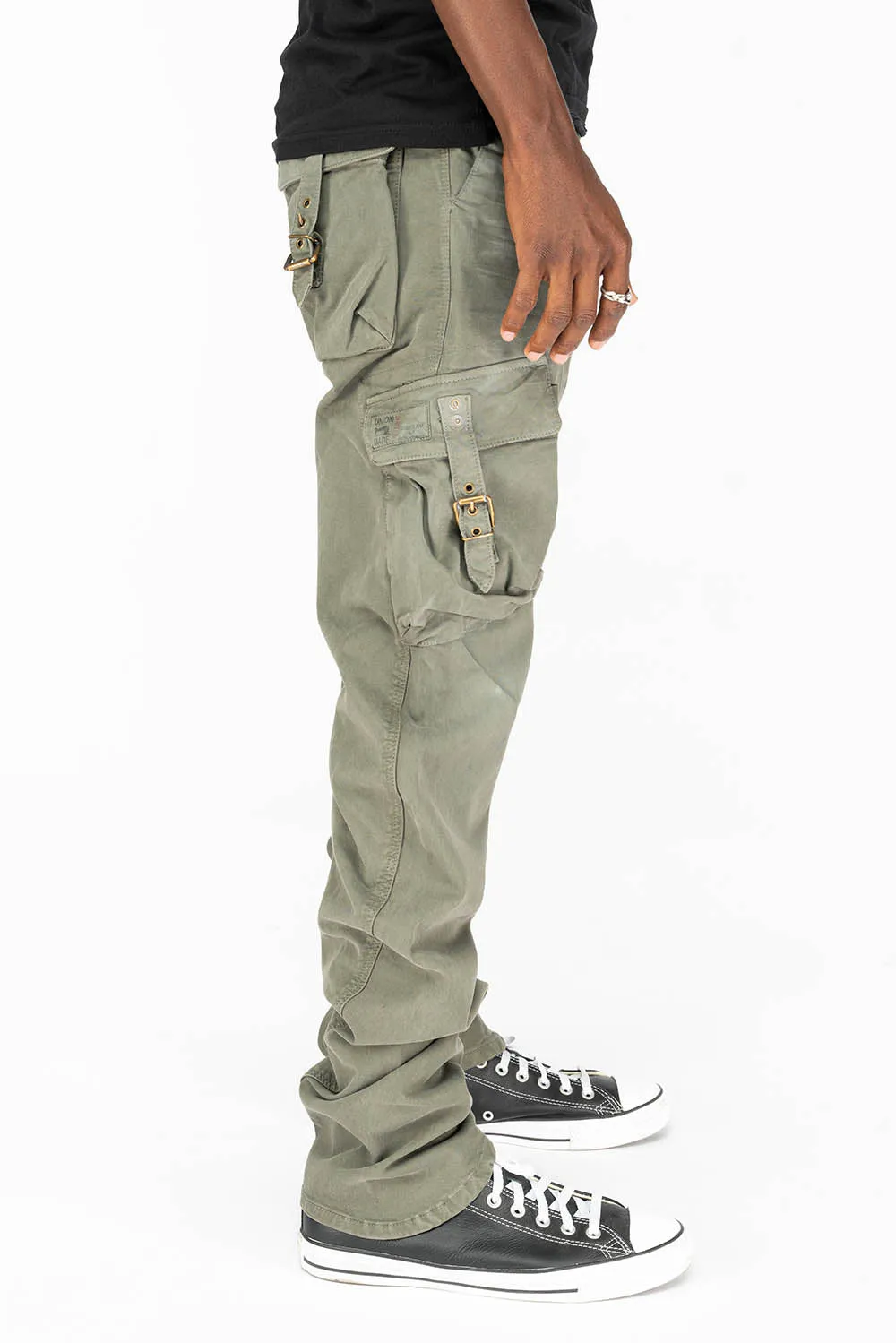 MENS MILITARY STYLE CARGO PANTS IN OLIVE DYE sold by Robin's Jean product image thumbnail 3
