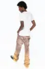 LONG FLAP MENS STRAIGHT LEG JEANS WITH CRYSTALS IN CANDY WASH sold by Robin's Jean
