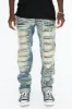 VINTAGE RIPPED,DISTRESSED & REPAIRED JEANS WITH BACK POCKET CRYSTALS IN OMAHA WASH sold by Robin's Jean