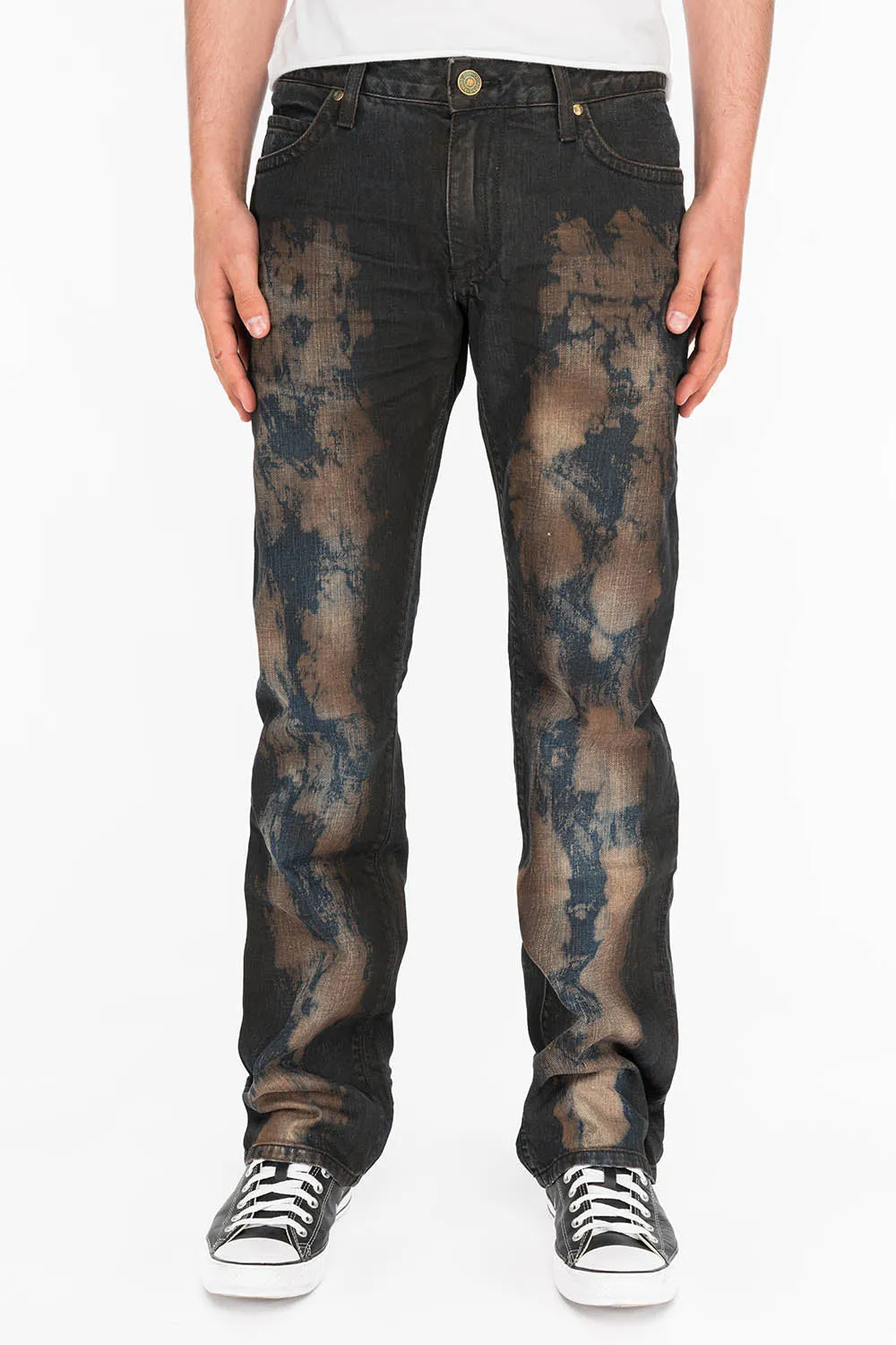 CLASSIC 5 POCKET STRAIGHT LEG IN TIPPY RED WASH sold by Robin's Jean