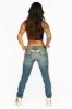 MARILYN WOMENS DISTRESSED STUDDED SKINNY BLUE JEANS WITH GOLD EMBELLISHMENT sold by Robin's Jean
