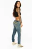 MARILYN WOMENS DISTRESSED STUDDED SKINNY BLUE JEANS WITH GOLD EMBELLISHMENT sold by Robin's Jean