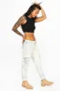 MILITARY STYLE WOMENS CARGO PANTS IN PALE NICOLE LIGHT BLUE WASH sold by Robin's Jean