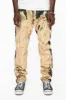 MENS  FLAP POCKET SKINNY JEANS IN GRAFFITI WASH WITH CRYSTALS sold by Robin's Jean