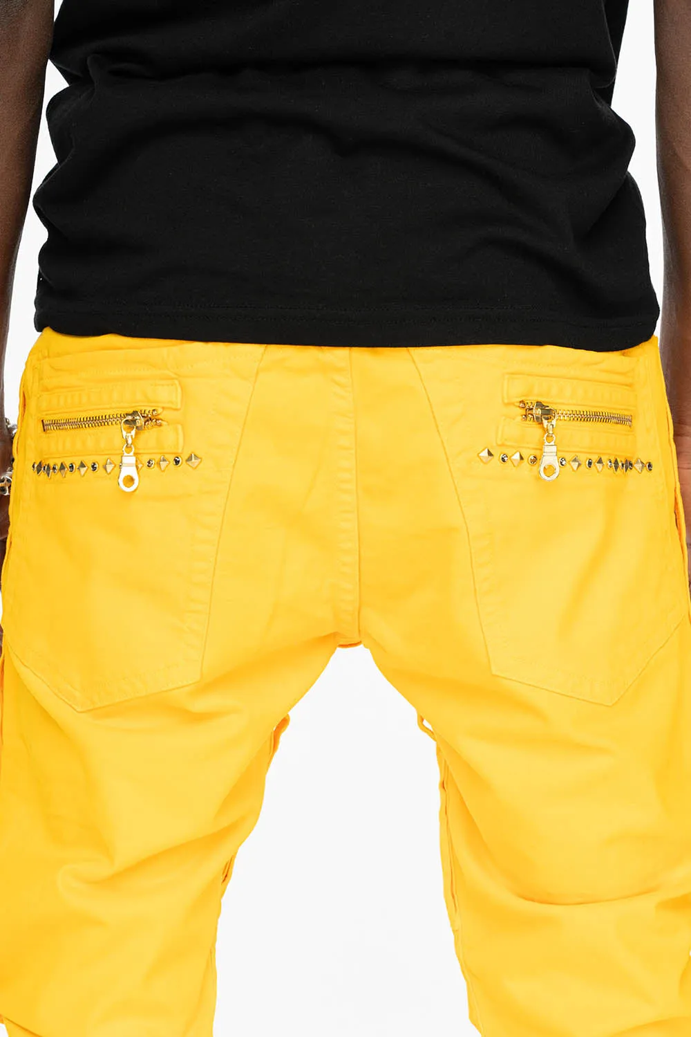 MECANO IN YELLOW WASH WITH STUDS AND CRYSTALS sold by Robin's Jean product image thumbnail 4