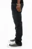 SLIM JEANS WITH OVAL PATCHES WITH CRYSTALS IN F_ED UP BLACK sold by Robin's Jean