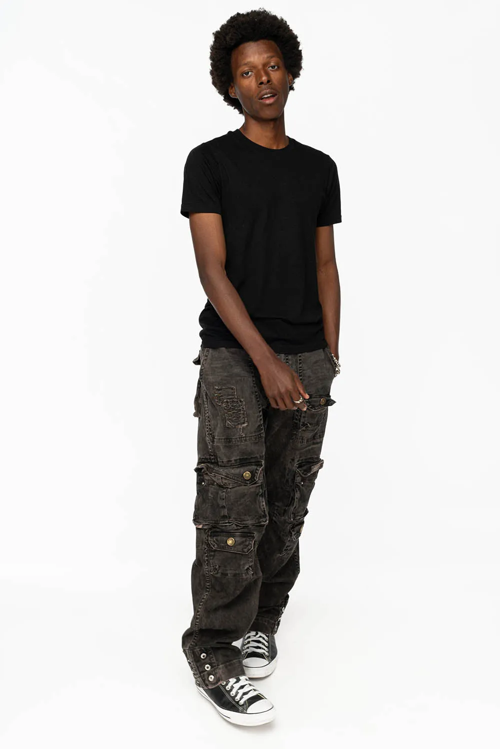 ORIGINAL ROBIN’S JEAN CALL OF DUTY CARGO PANTS IN VINTAGE CHARCOAL WASH sold by Robin's Jean product image thumbnail 5