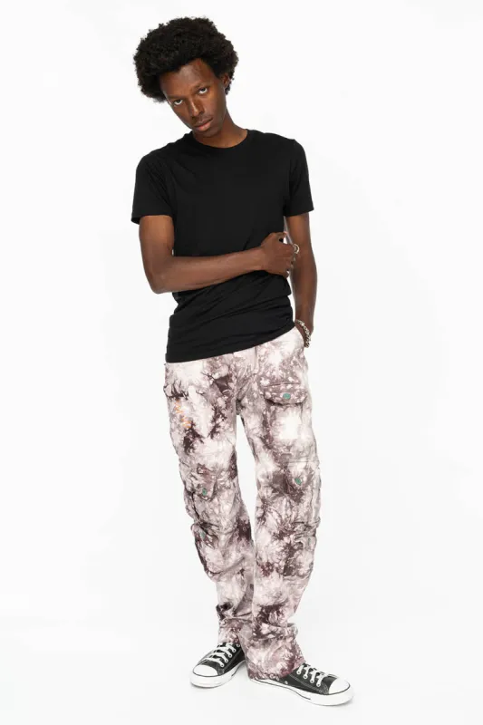 ORIGINAL ROBIN’S JEAN CALL OF DUTY CARGO PANTS IN CRYSTAL TIE DYE PURPLE sold by Robin's Jean