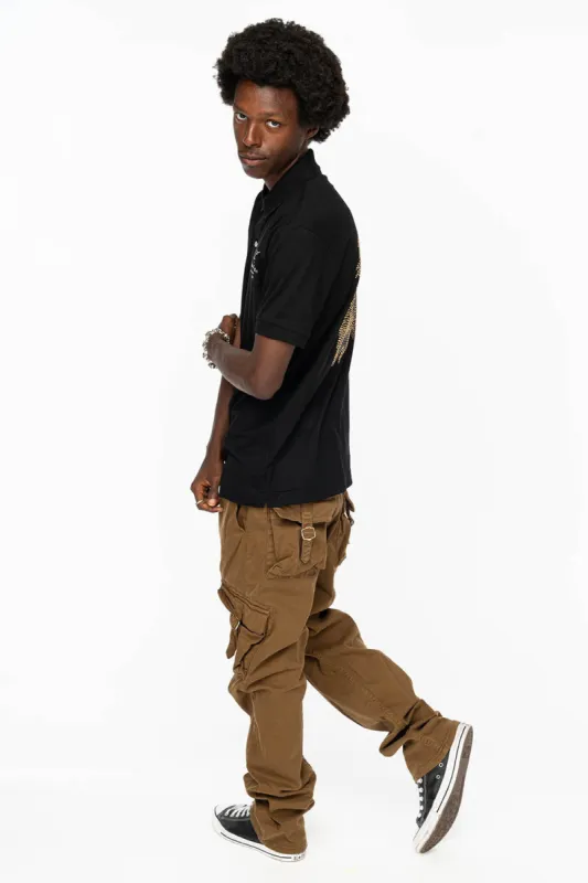 ROBINS NEW MILITARY STYLE CARGO PANTS IN KANGAROU COLOR WASH sold by Robin's Jean