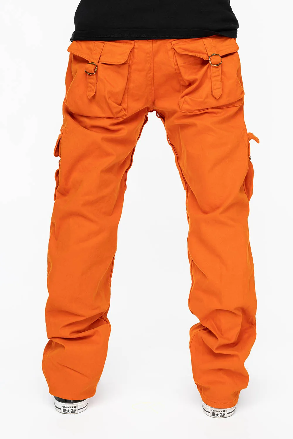 ROBINS NEW MILITARY STYLE CARGO PANTS IN ORANGE COLOR WASH sold by Robin's Jean product image thumbnail 3