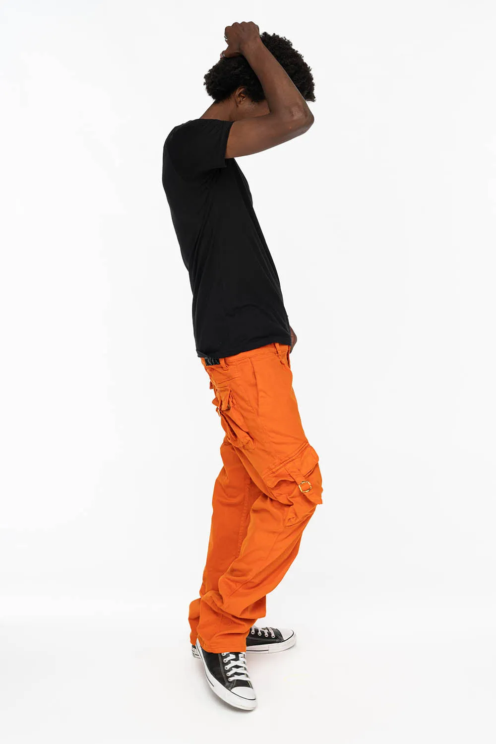 ROBINS NEW MILITARY STYLE CARGO PANTS IN ORANGE COLOR WASH sold by Robin's Jean product image thumbnail 5