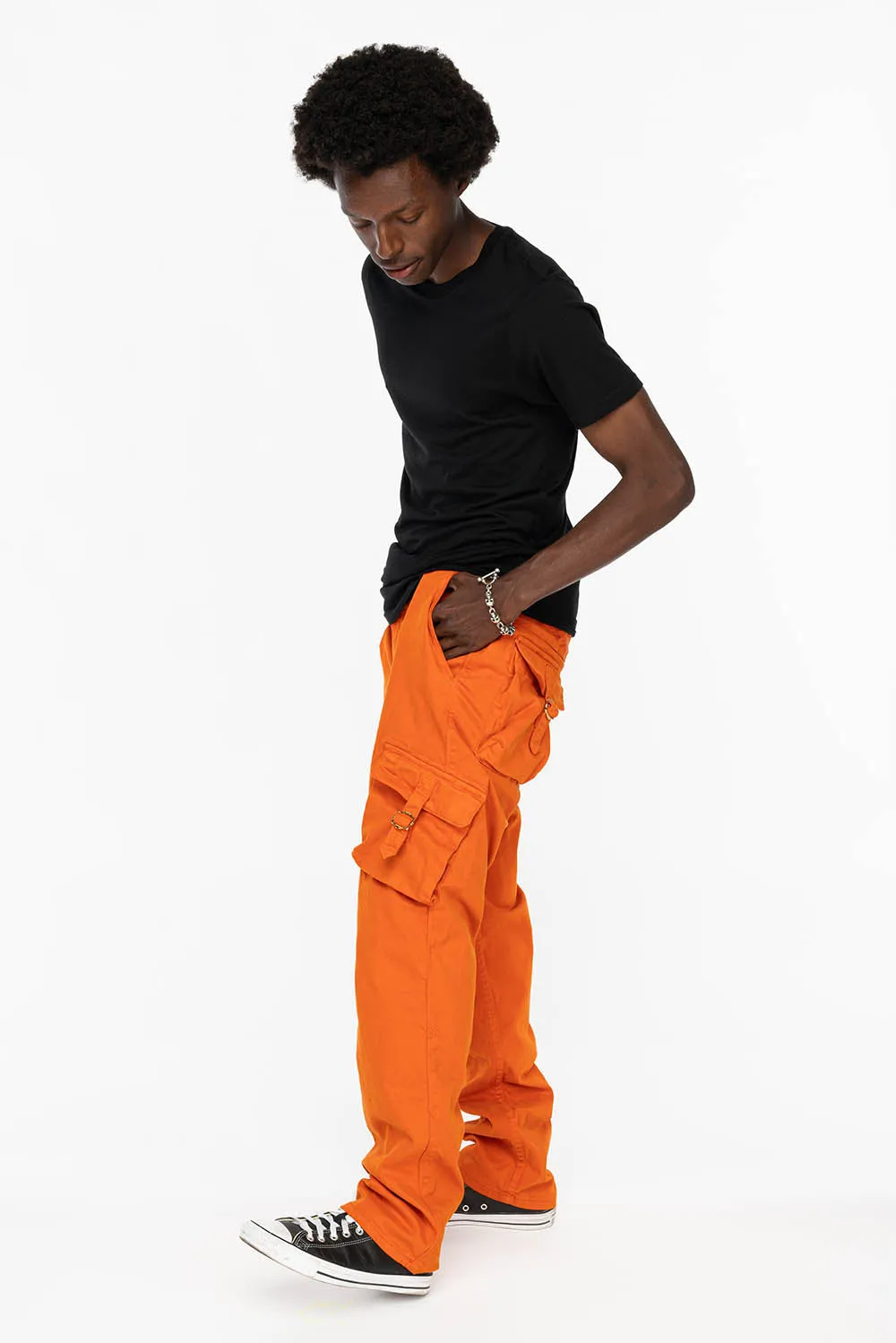 ROBINS NEW MILITARY STYLE CARGO PANTS IN ORANGE COLOR WASH sold by Robin's Jean product image thumbnail 4