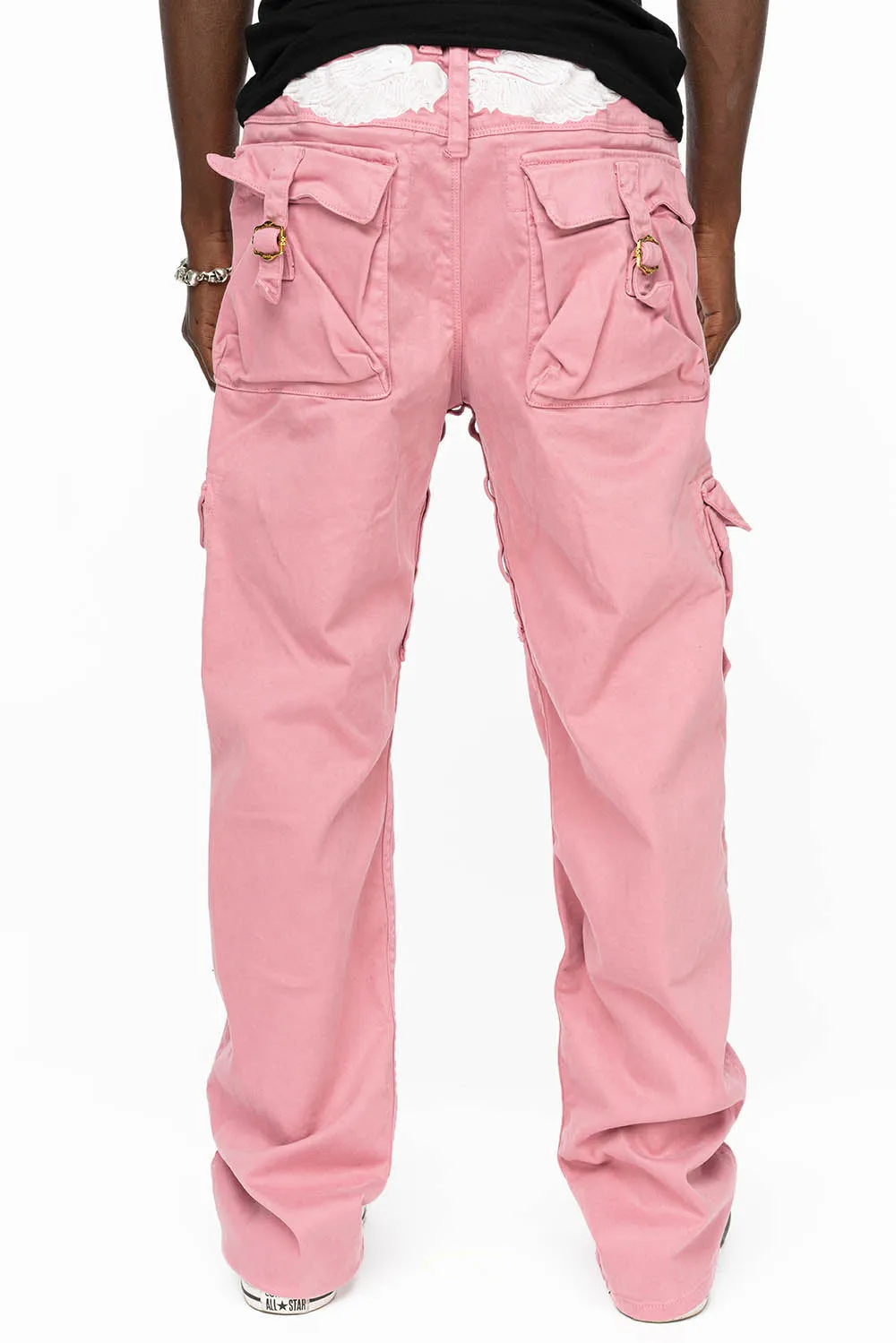 ROBINS NEW MILITARY STYLE CARGO PANTS IN PINK COLOR WASH sold by Robin's Jean product image thumbnail 2