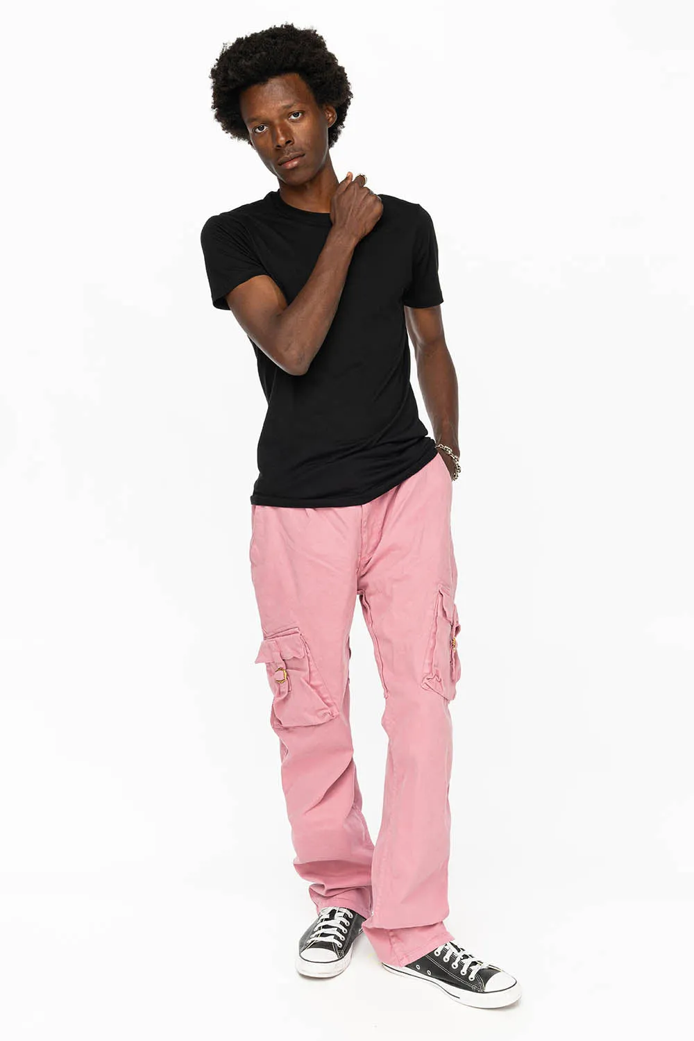 ROBINS NEW MILITARY STYLE CARGO PANTS IN PINK COLOR WASH sold by Robin's Jean product image thumbnail 4
