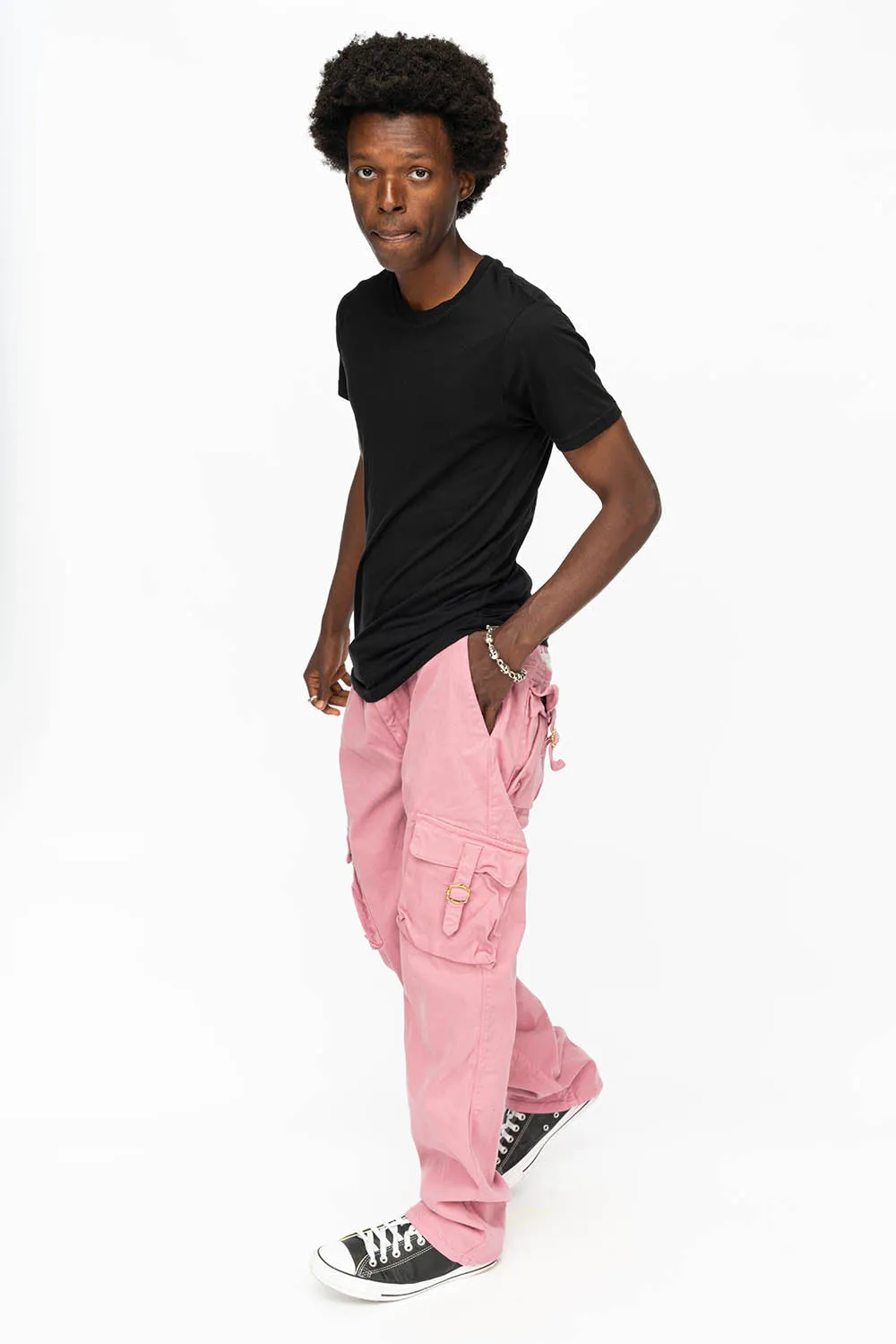 ROBINS NEW MILITARY STYLE CARGO PANTS IN PINK COLOR WASH sold by Robin's Jean product image thumbnail 3