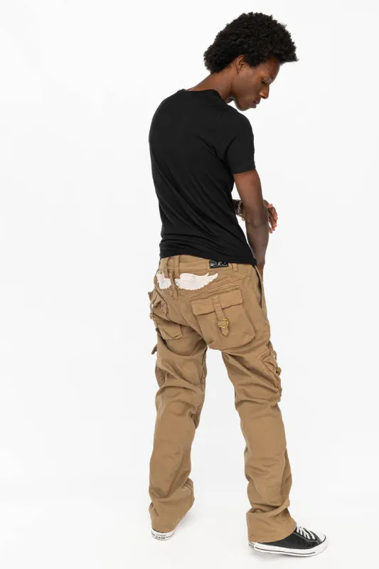 ROBINS NEW MILITARY STYLE CARGO PANTS IN KHAKI COLOR WASH sold by Robin's Jean