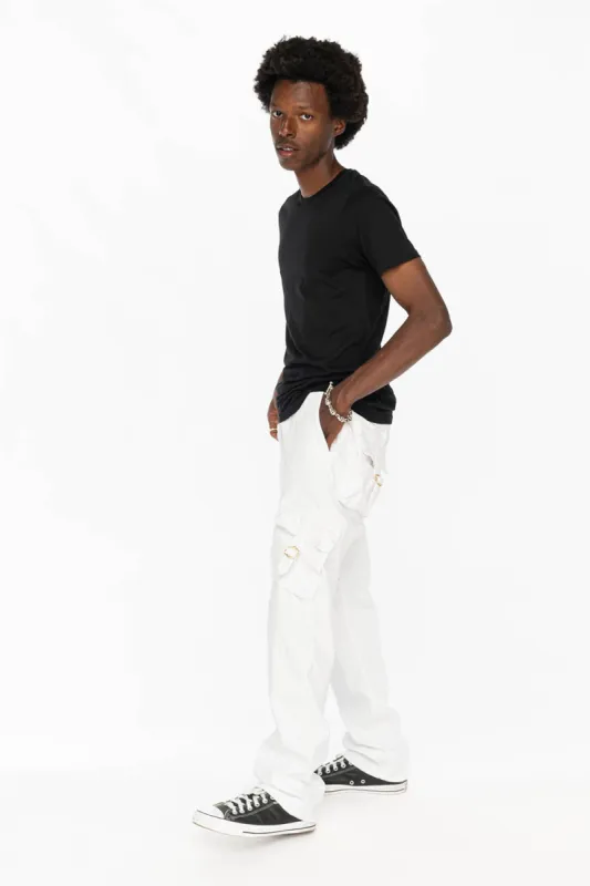 ROBINS NEW MILITARY STYLE CARGO PANTS IN WHITE WASH sold by Robin's Jean