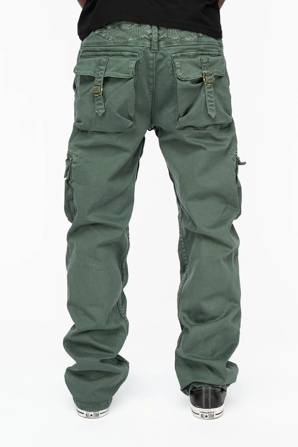 ROBINS NEW MILITARY STYLE CARGO PANTS IN FOREST WASH sold by Robin's Jean product image thumbnail 3