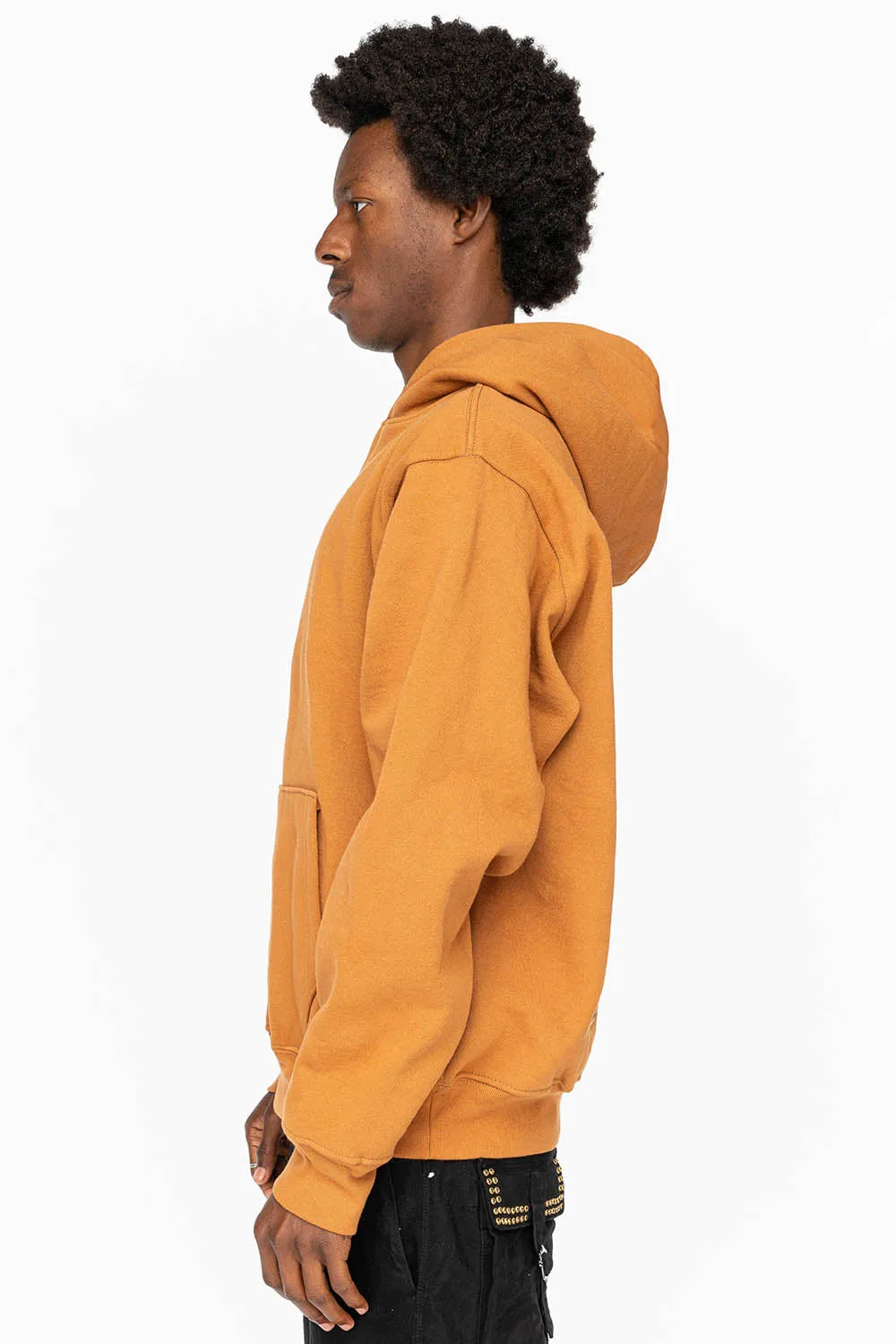 ROBIN’S HEAVY WEIGHT NATIVE AMERICAN CHIEF PULLOVER HOODIE IN CARAMEL sold by Robin's Jean product image thumbnail 3