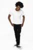 MENS LONG FLAP SLIM JEANS WITH FULL CRYSTALS & STUDS IN PURE BLK WASH sold by Robin's Jean