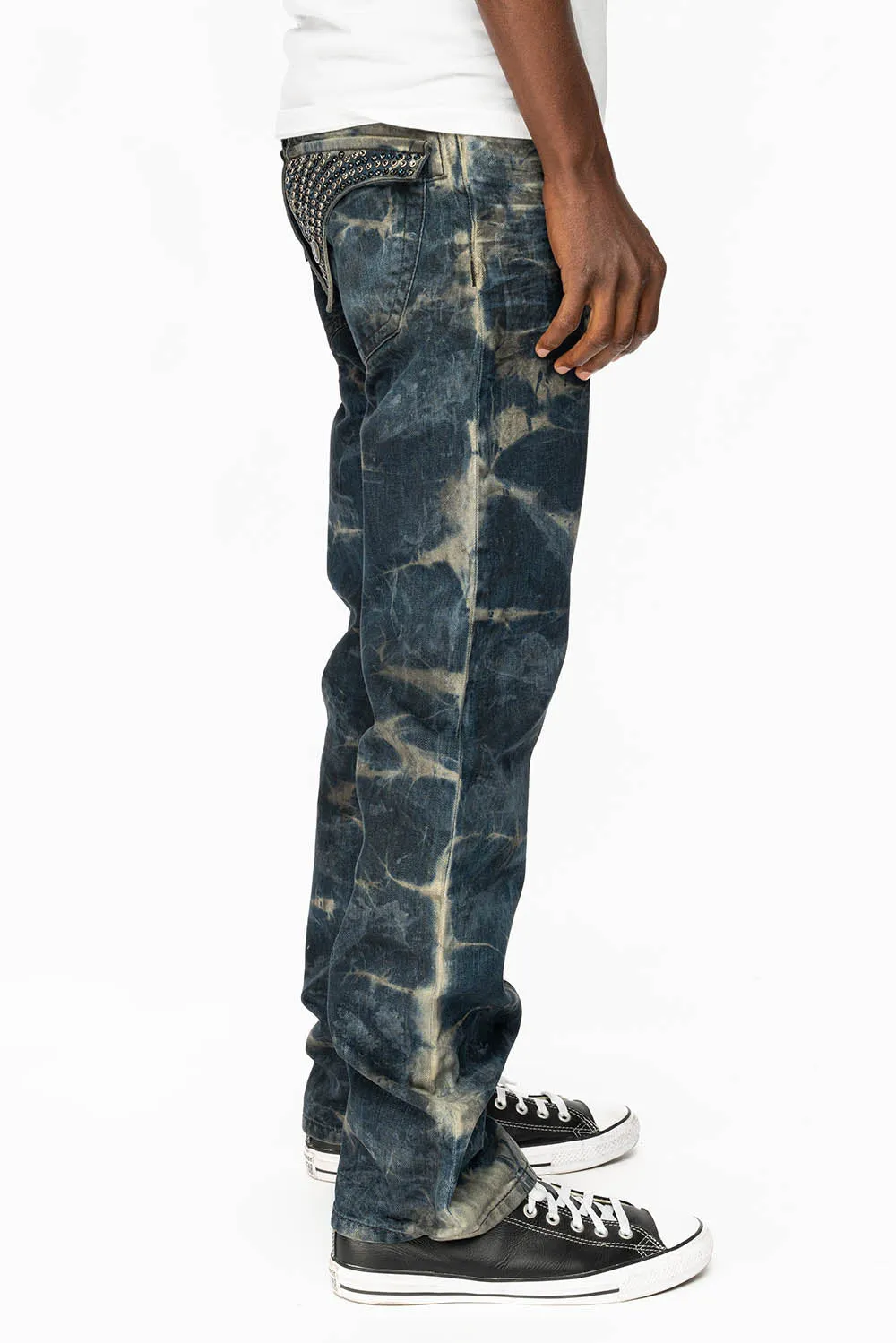 KILLER FLAP STRAIGHT LEG JEANS WITH FULL CRYSTALS IN SATURN SPECIALTY WASH sold by Robin's Jean product image thumbnail 3