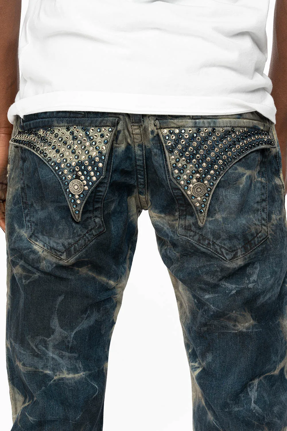 KILLER FLAP STRAIGHT LEG JEANS WITH FULL CRYSTALS IN SATURN SPECIALTY WASH sold by Robin's Jean product image thumbnail 4