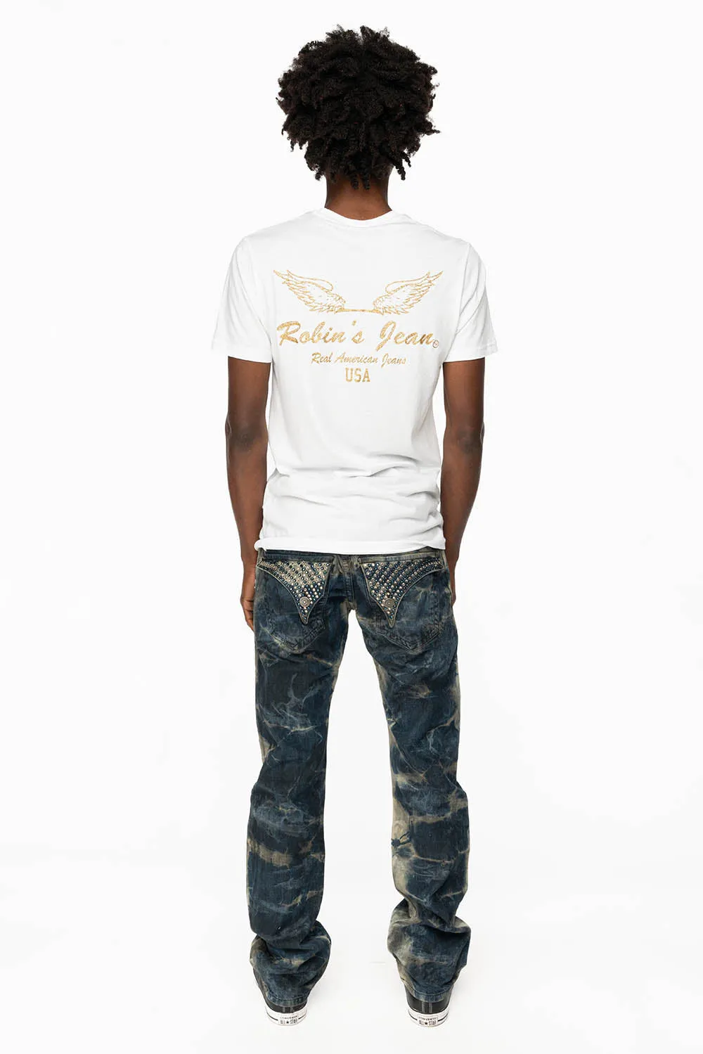 KILLER FLAP STRAIGHT LEG JEANS WITH FULL CRYSTALS IN SATURN SPECIALTY WASH sold by Robin's Jean product image thumbnail 5