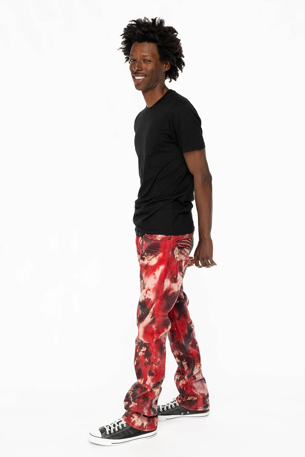 KILLER FLAP STRAIGHT LEG JEANS WITH FULL CRYSTALS IN RED SUN DANCE WASH sold by Robin's Jean product image thumbnail 5